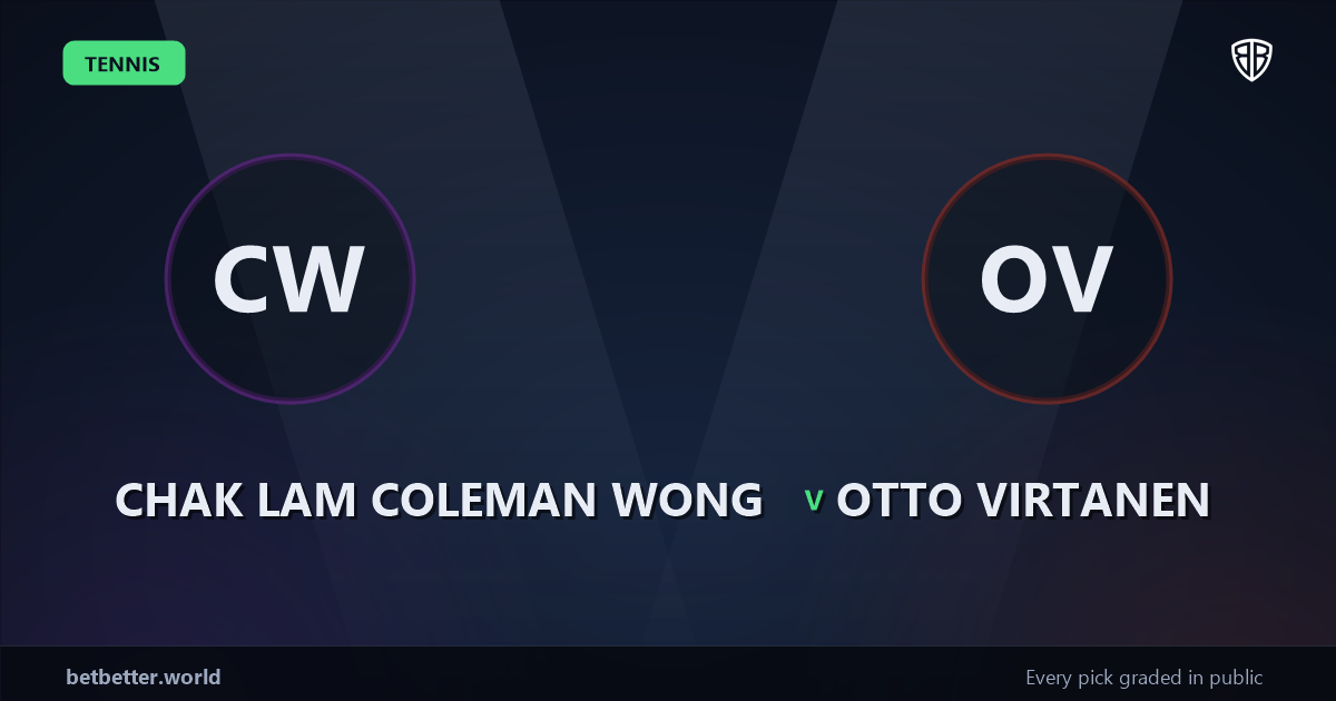 Chak Lam Coleman Wong vs Otto Virtanen Prediction & Picks: Winning Game Angles