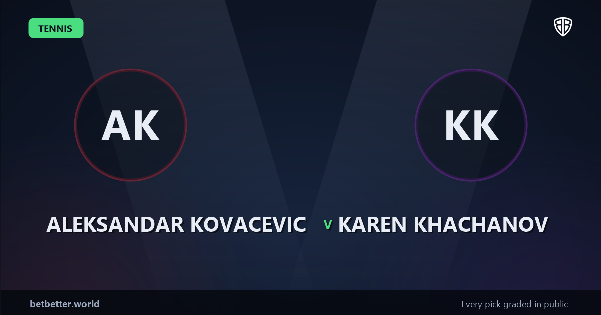Aleksandar Kovacevic vs Karen Khachanov Prediction & Picks: Stat-Based Insights