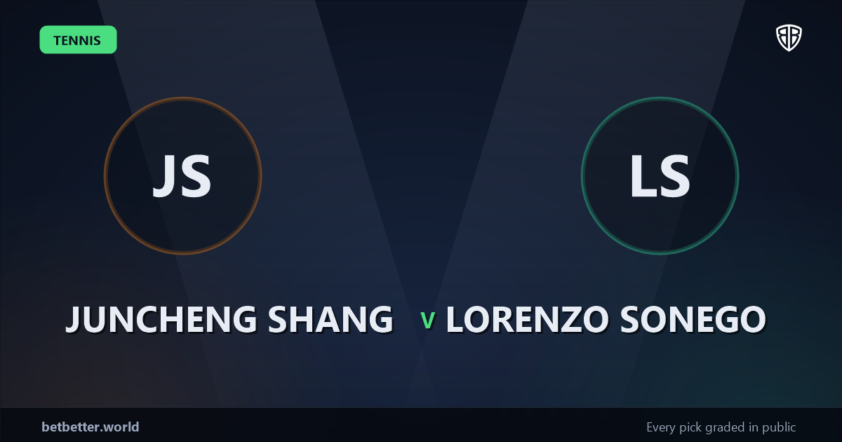 Juncheng Shang vs Lorenzo Sonego Prediction & Picks: Full Match Breakdown & Bets