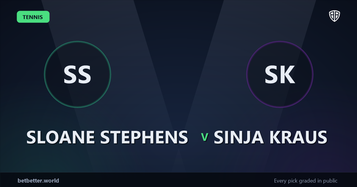 Sloane Stephens vs Sinja Kraus Prediction & Picks: Our Expert Analysis