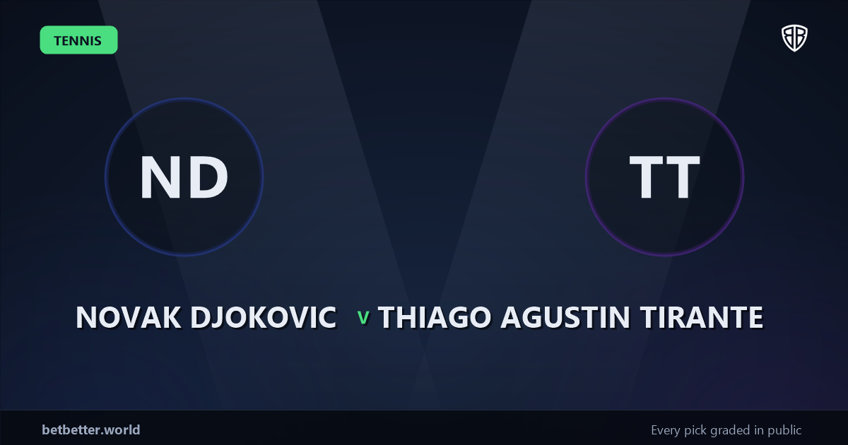 Novak Djokovic vs Thiago Agustin Tirante Prediction & Picks: Stat-Based Insights