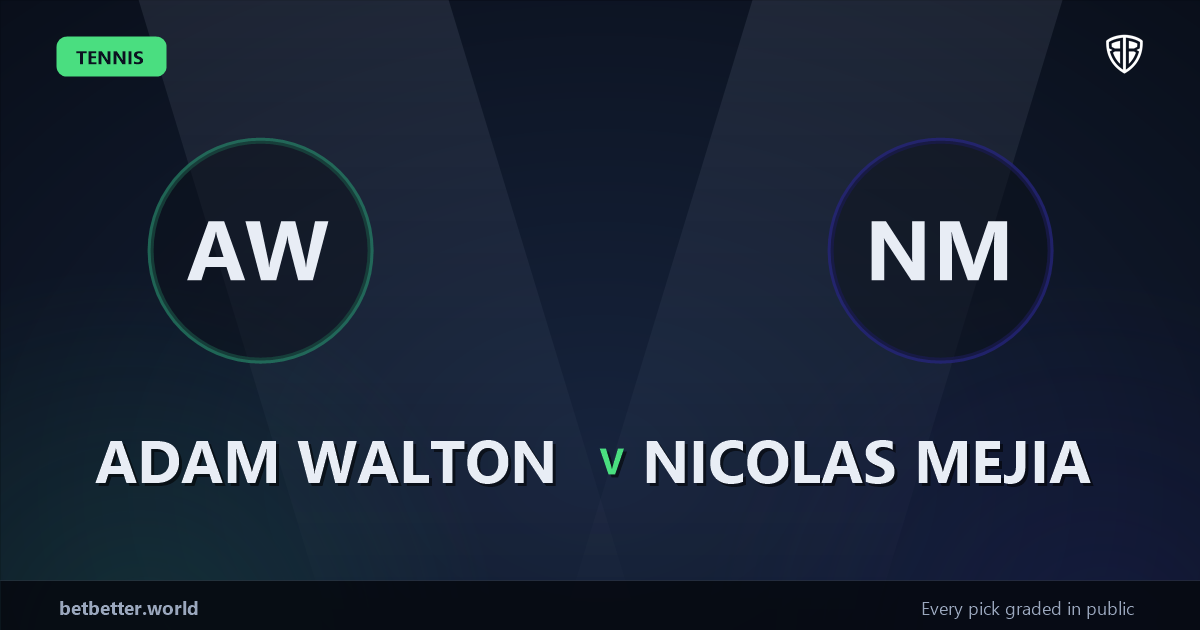Adam Walton vs Nicolas Mejia Prediction & Picks: High-Value Opportunity