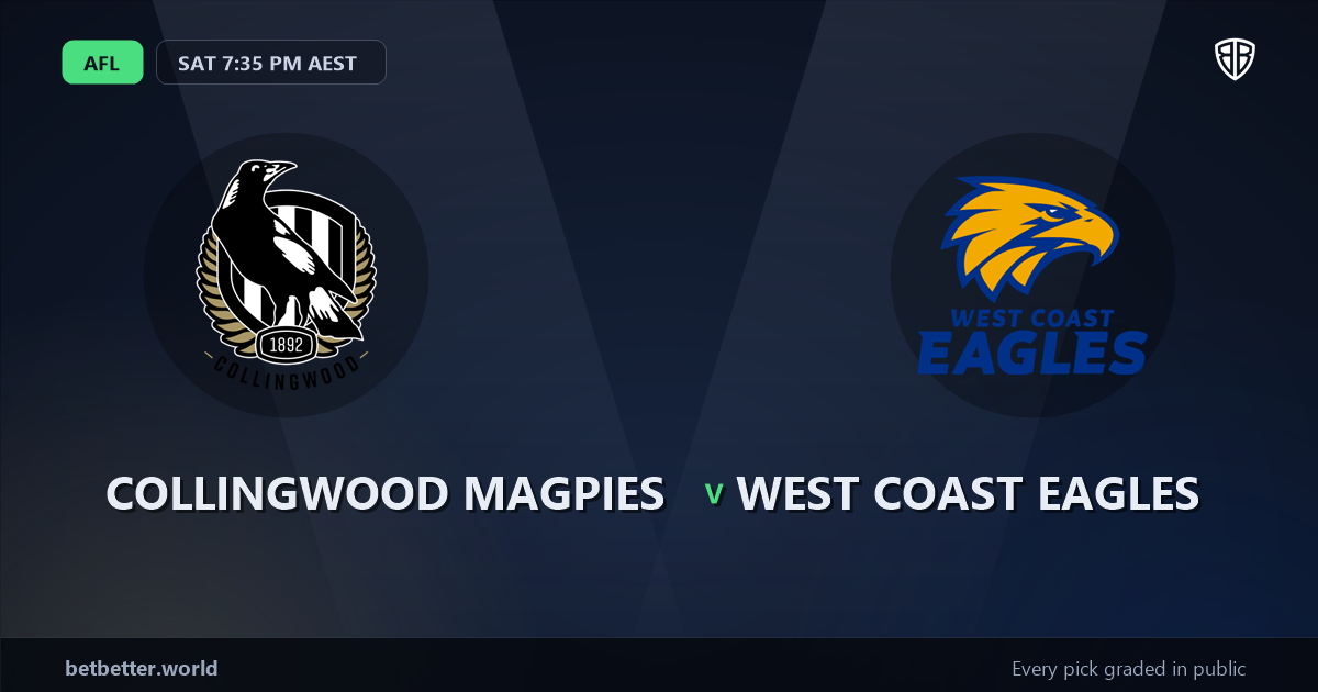 Collingwood Magpies vs West Coast Eagles Prediction & Picks: Stat-Based Insights
