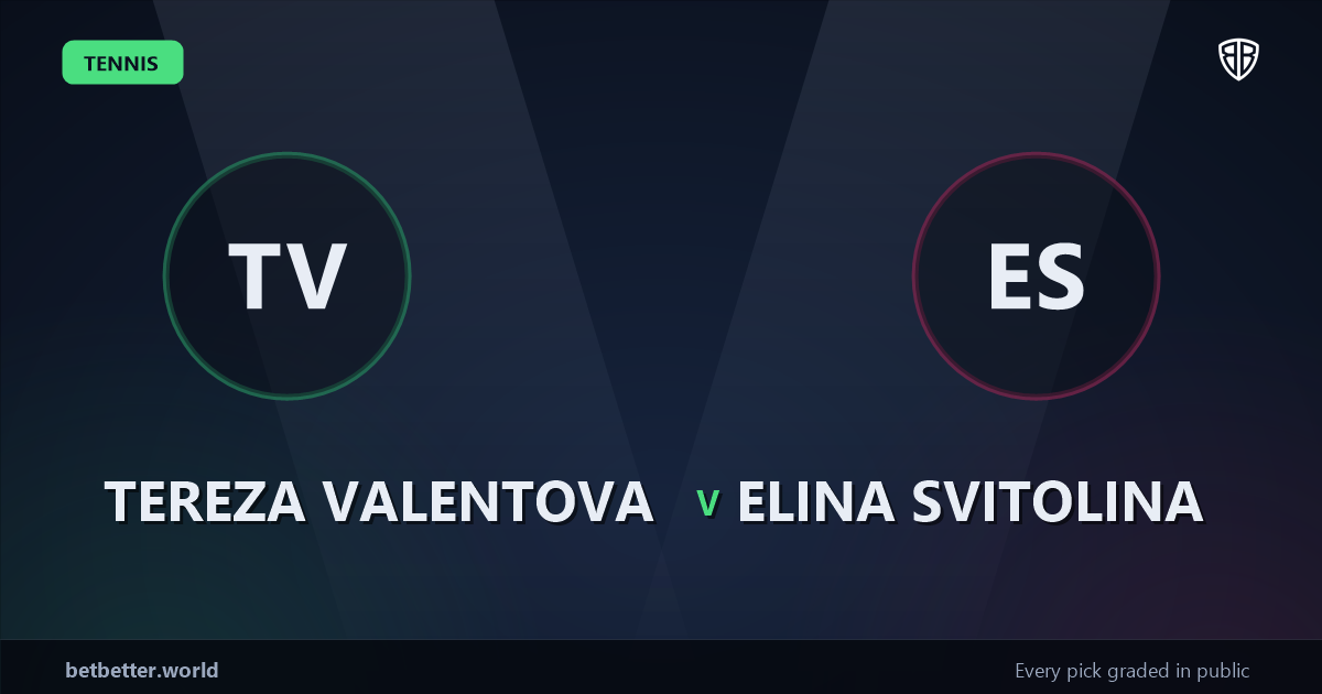 Tereza Valentova vs Elina Svitolina Prediction & Picks: Smart Betting Angles