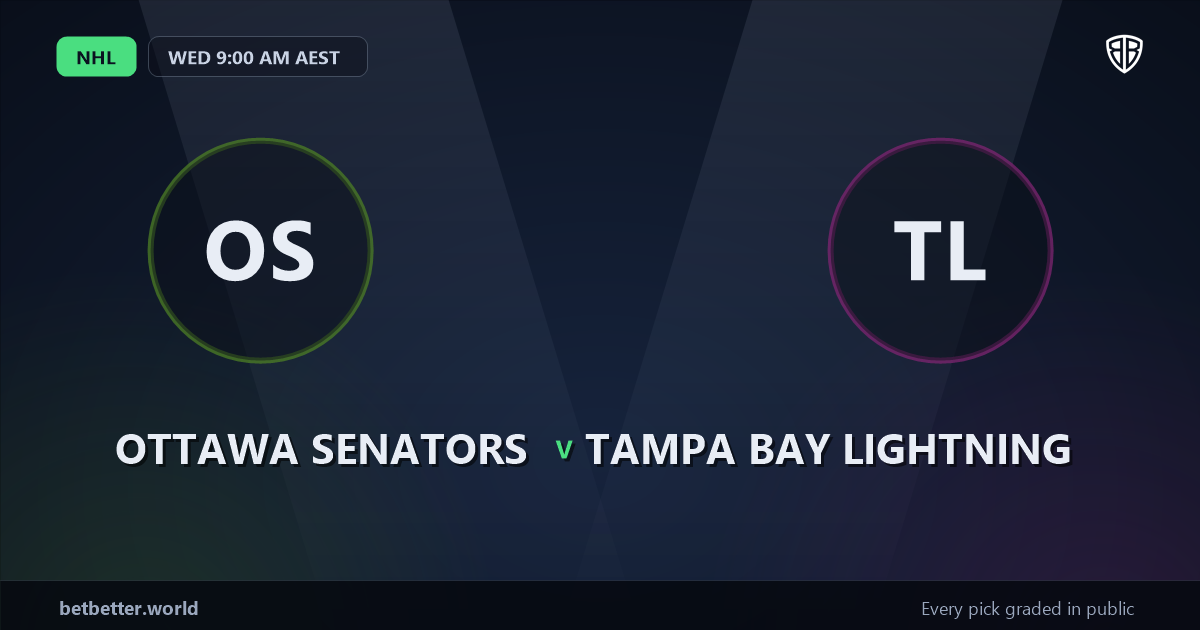 Ottawa Senators vs Tampa Bay Lightning Prediction & Picks: Stat-Based Insights