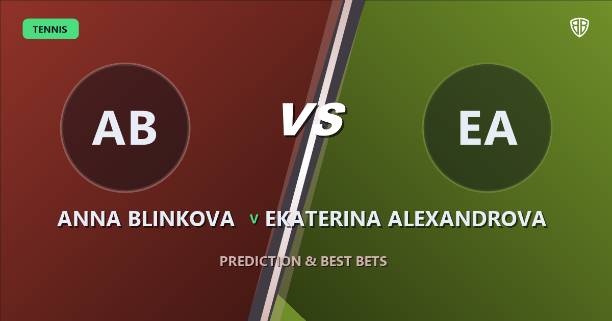 Anna Blinkova vs Ekaterina Alexandrova Prediction & Picks: High-Value Opportunity