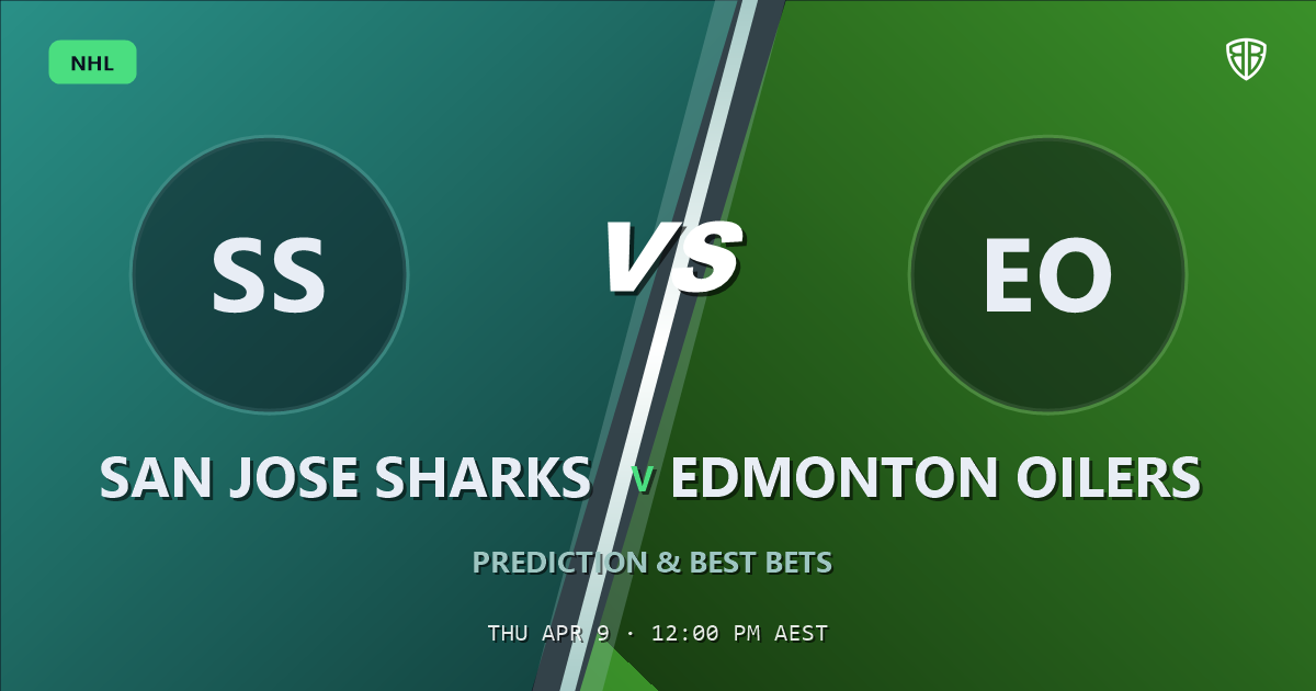 San Jose Sharks vs Edmonton Oilers Prediction & Picks: Expert Betting Guide