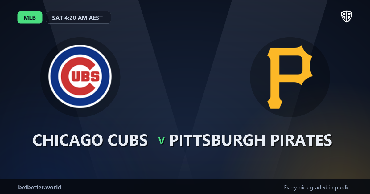 Chicago Cubs vs Pittsburgh Pirates Prediction & Picks (Oneil Cruz Key Factor): Odds Analysis & Top Props