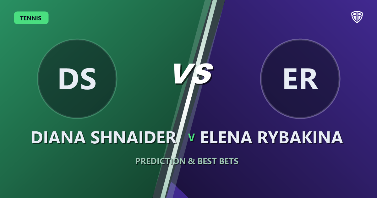 Diana Shnaider vs Elena Rybakina Prediction & Picks: Stat-Based Insights