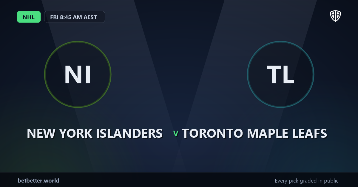 New York Islanders vs Toronto Maple Leafs Prediction & Same Game Parlay picks (Value Parlay): High-Value Opportunity