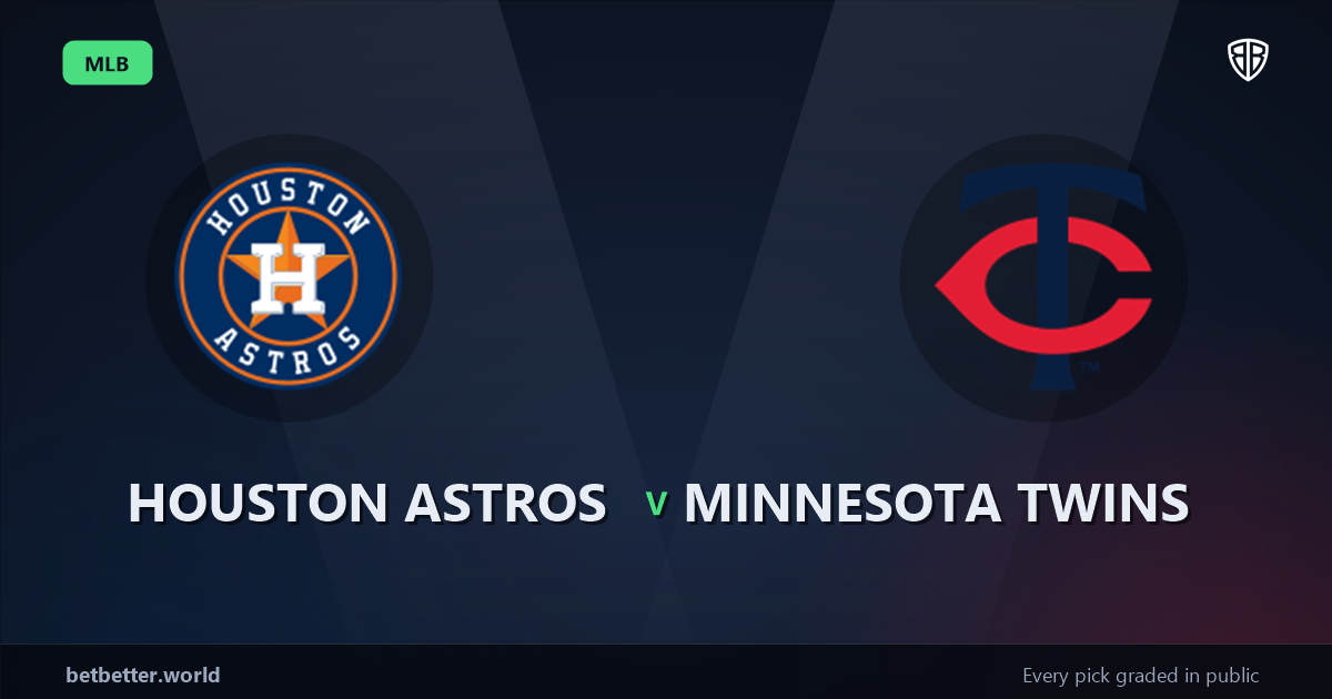 Houston Astros vs Minnesota Twins Prediction & Picks (Jonah Bride Key Factor): Winning Game Angles