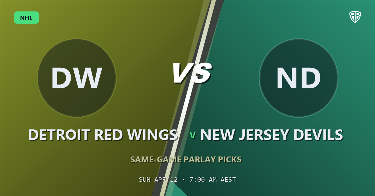 Detroit Red Wings vs New Jersey Devils Prediction & Same Game Parlay picks (Key Insights): Don't Miss These Odds