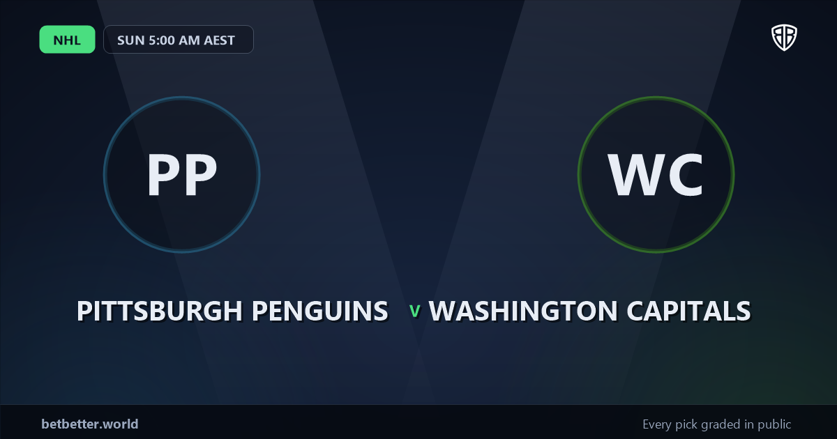 Pittsburgh Penguins vs Washington Capitals Prediction & Picks: Full Breakdown & Bets