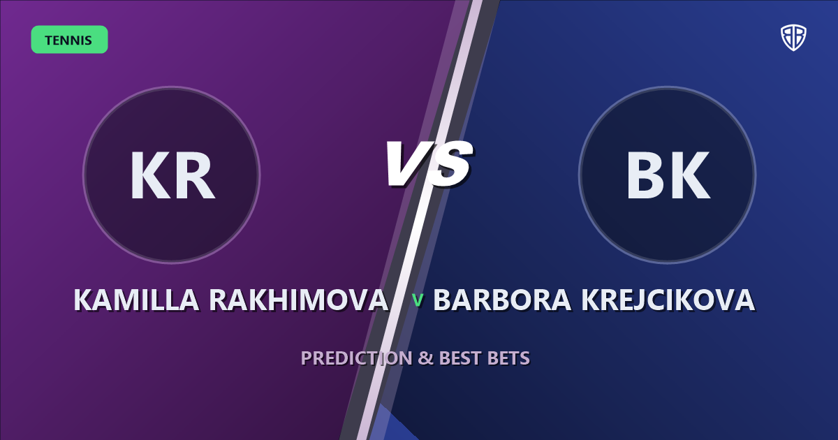 Kamilla Rakhimova vs Barbora Krejcikova Prediction & Picks: Odds Analysis & Top Props