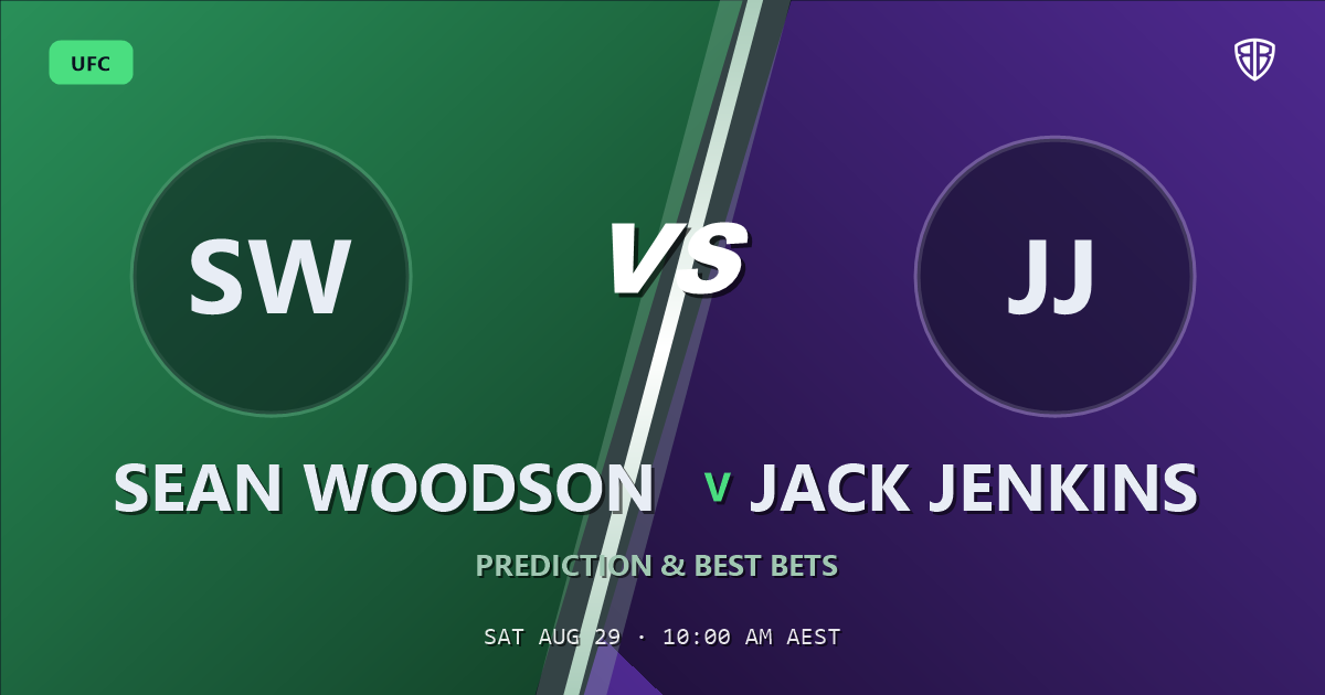 Sean Woodson vs Jack Jenkins Prediction & Picks: Stat-Based Insights