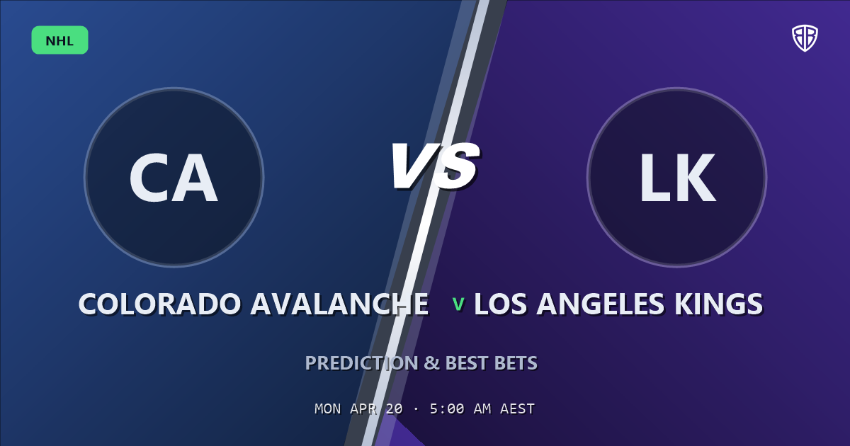 Colorado Avalanche vs Los Angeles Kings Prediction & Picks: Expert Betting Guide
