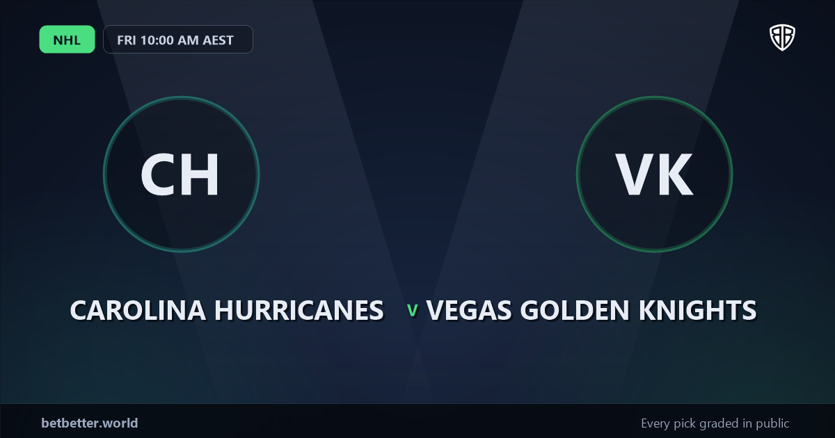 Carolina Hurricanes vs Vegas Golden Knights Prediction & Picks: Full Breakdown & Bets