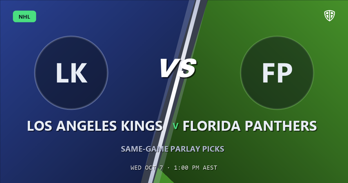 Los Angeles Kings vs Florida Panthers Prediction & Same Game Parlay picks (Key Insights): High-Value Opportunity