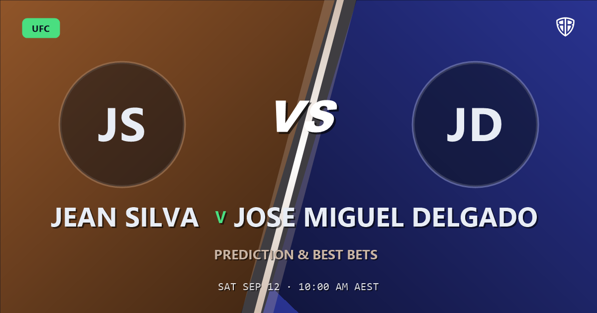 Jean Silva vs Jose Miguel Delgado Prediction & Picks: Full Match Breakdown & Bets