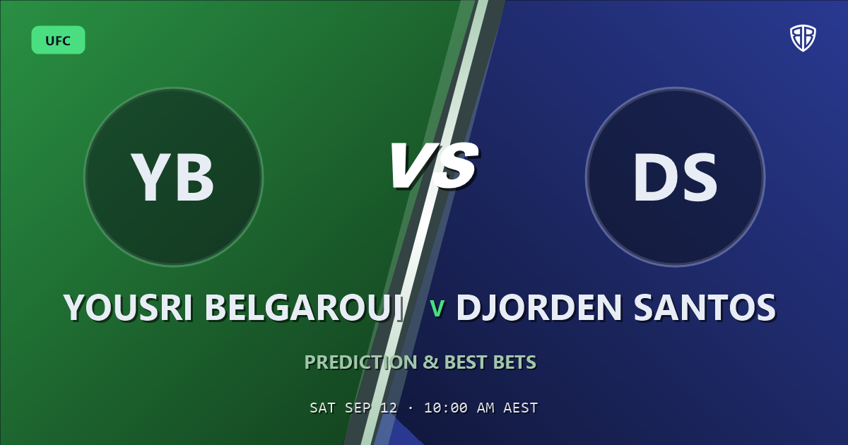 Yousri Belgaroui vs Djorden Santos Prediction & Picks: Stat-Based Insights