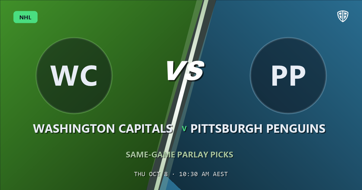 Washington Capitals vs Pittsburgh Penguins Prediction & Same Game Parlay picks (Top SGP): Don't Miss These Odds