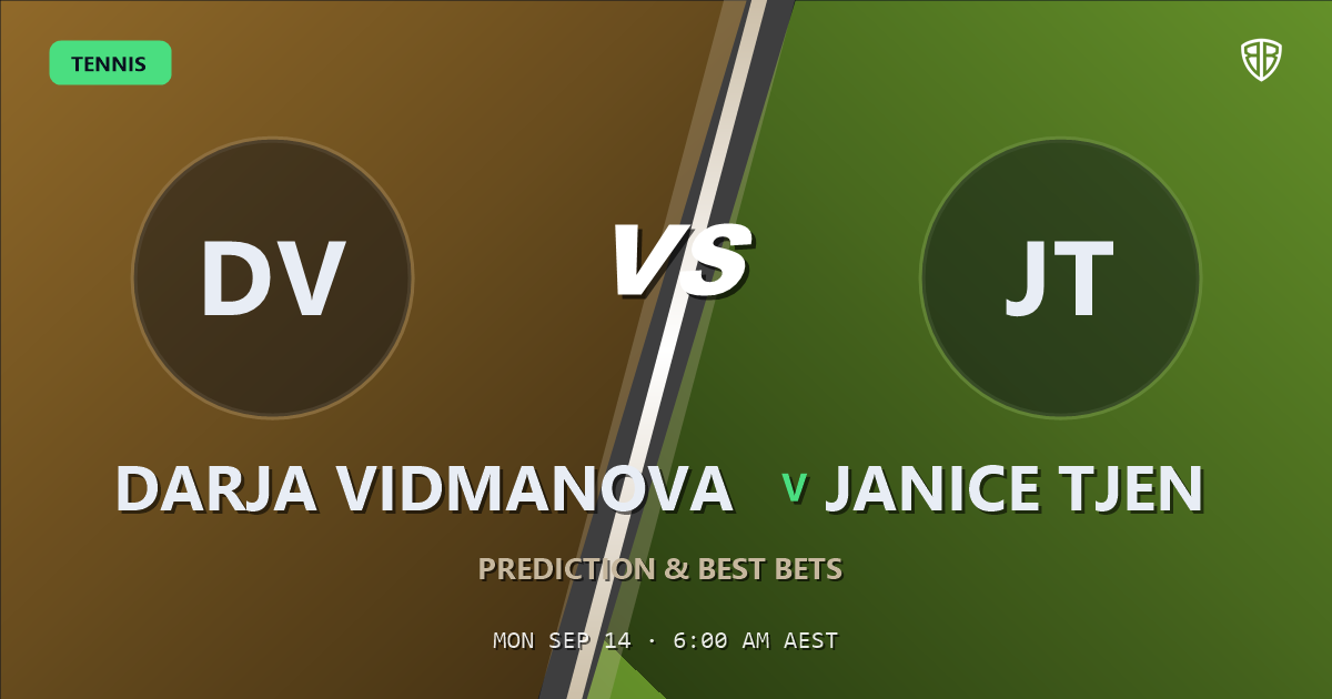 Darja Vidmanova vs Janice Tjen Prediction & Picks: Smart Betting Angles