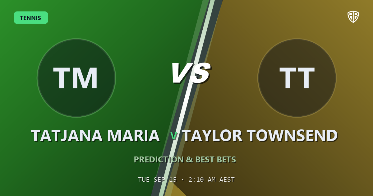 Tatjana Maria vs Taylor Townsend Prediction & Picks: Winning Game Angles