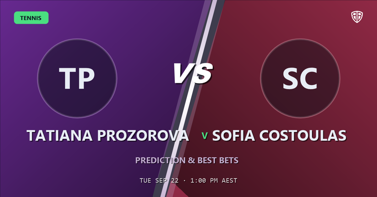 Tatiana Prozorova vs Sofia Costoulas Prediction & Picks: Don't Miss These Odds