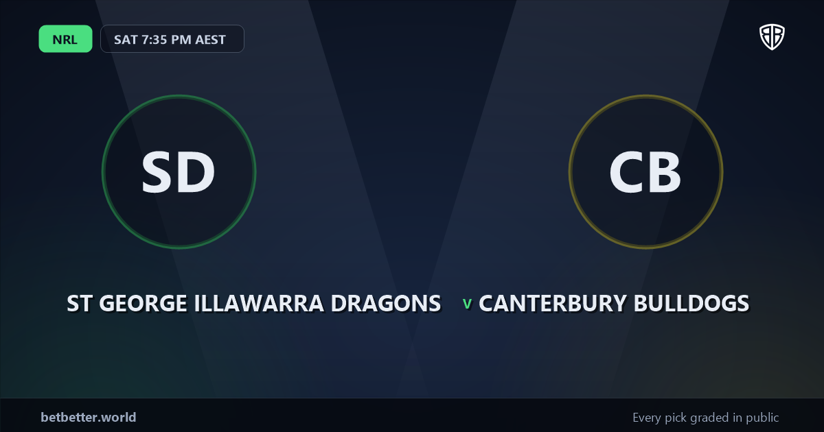 St George Illawarra Dragons vs Canterbury Bulldogs Prediction & Picks: Smart Betting Angles