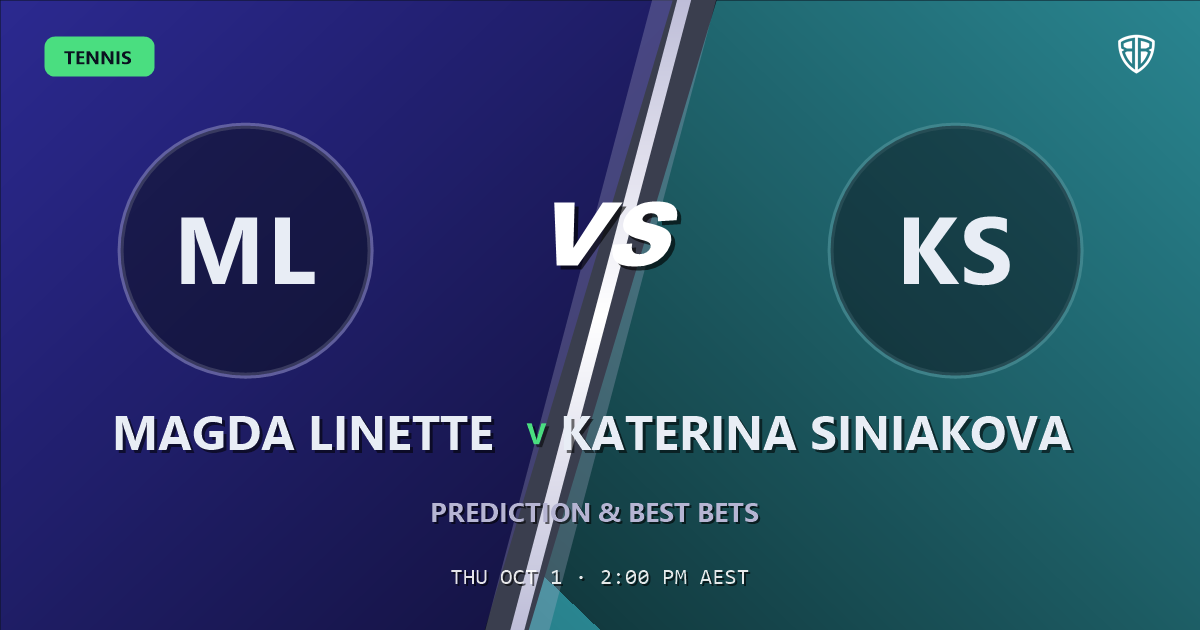 Magda Linette vs Katerina Siniakova Prediction & Picks: Analytics Breakdown