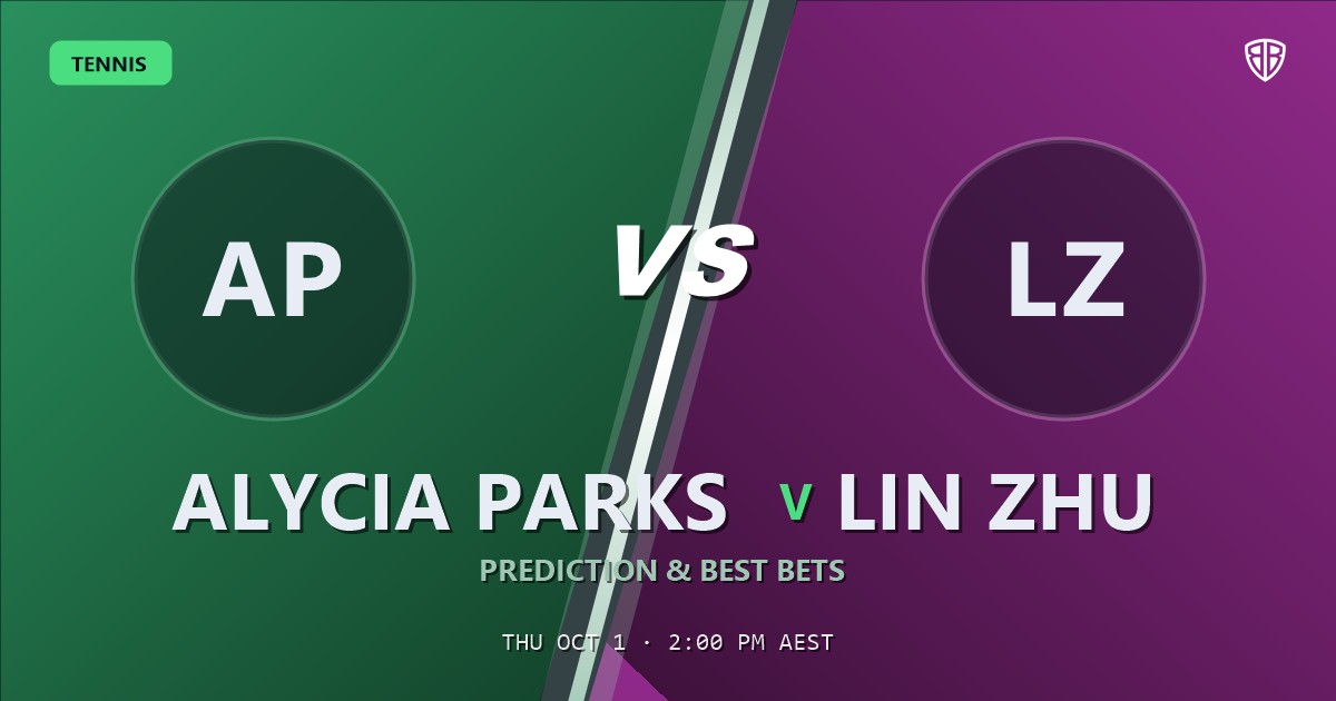 Alycia Parks vs Lin Zhu Prediction & Picks: Winning Game Angles