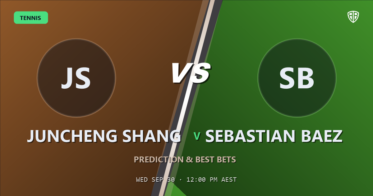 Juncheng Shang vs Sebastian Baez Prediction & Picks: Analytics Breakdown