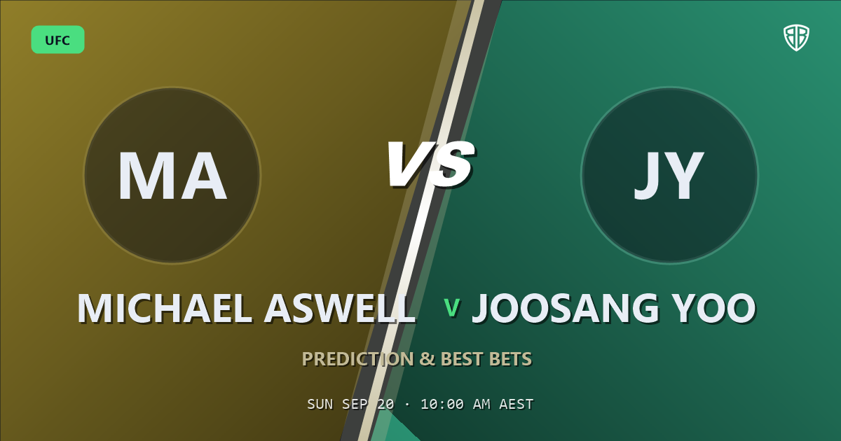 Michael Aswell vs JooSang Yoo Prediction & Picks: Don't Miss These Odds