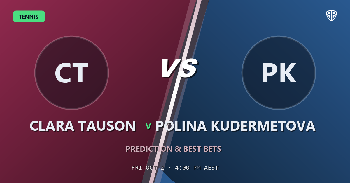 Today's Tennis Best Bets (Wednesday 09/30 Slate)