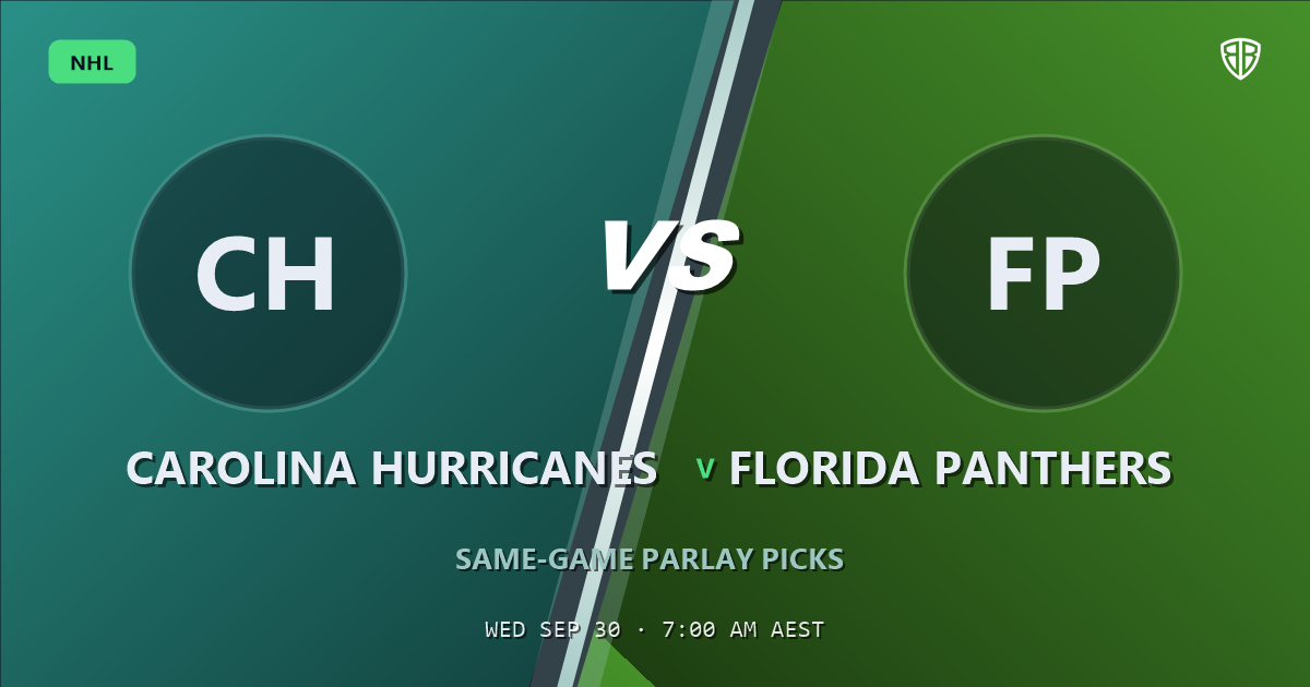 Carolina Hurricanes vs Florida Panthers Prediction & Same Game Parlay picks (Top SGP): Our Expert Analysis