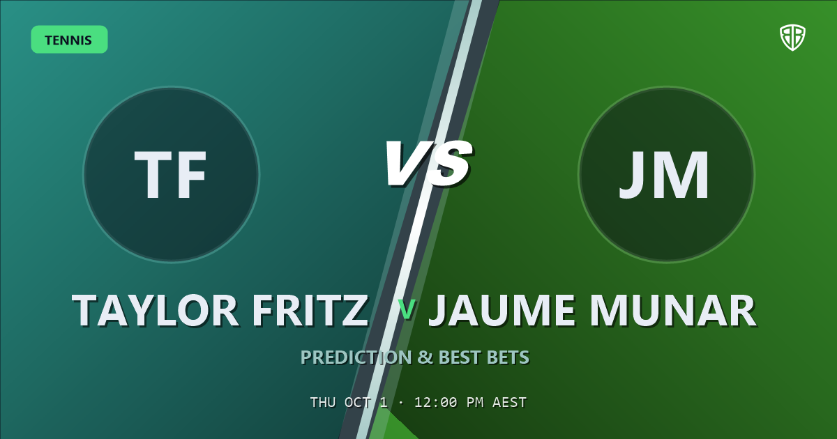 Taylor Fritz vs Jaume Munar Prediction & Picks: Full Match Breakdown & Bets