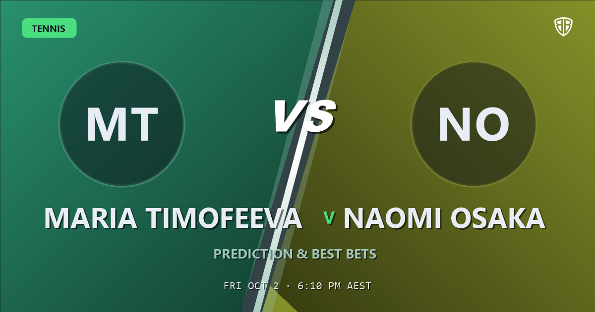 Maria Timofeeva vs Naomi Osaka Prediction & Picks: Stat-Based Insights