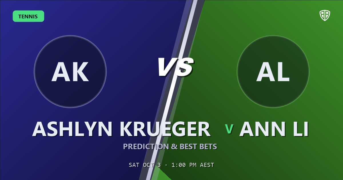 Ashlyn Krueger vs Ann Li Prediction & Picks: Our Expert Analysis