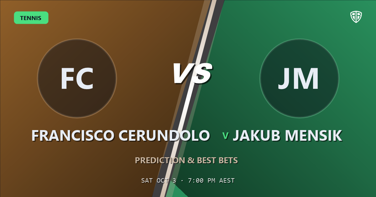 Francisco Cerundolo vs Jakub Mensik Prediction & Picks: Full Match Breakdown & Bets