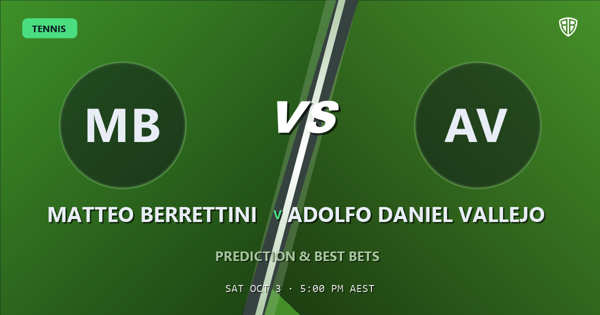 Matteo Berrettini vs Adolfo Daniel Vallejo Prediction & Picks: Stat-Based Insights