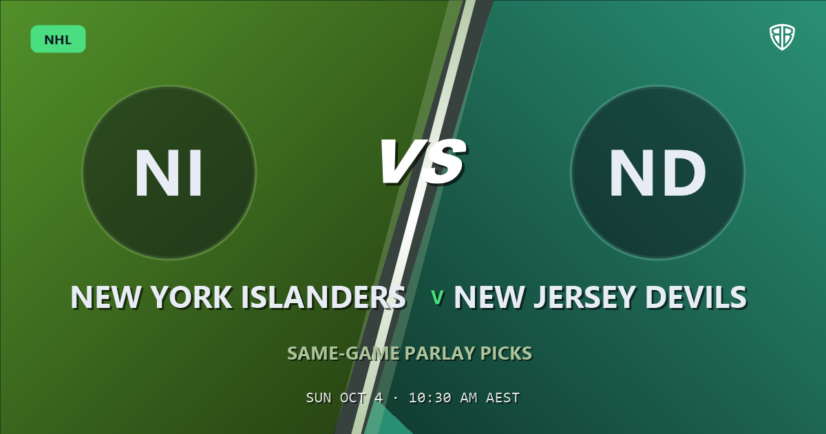 New York Islanders vs New Jersey Devils Prediction & Same Game Parlay picks (Value Parlay): Don't Miss These Odds