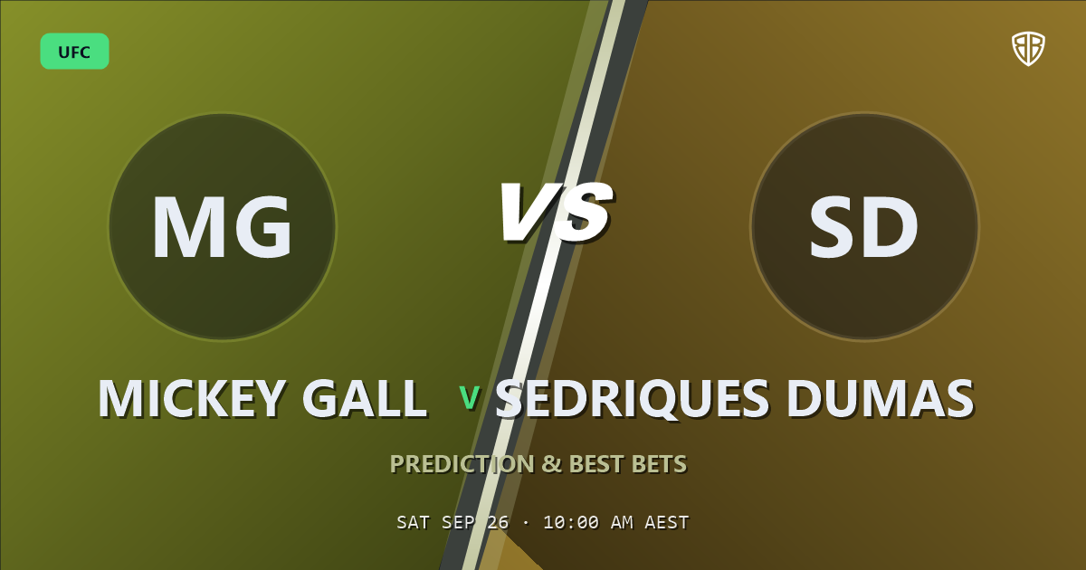Mickey Gall vs Sedriques Dumas Prediction & Picks: Analytics Breakdown