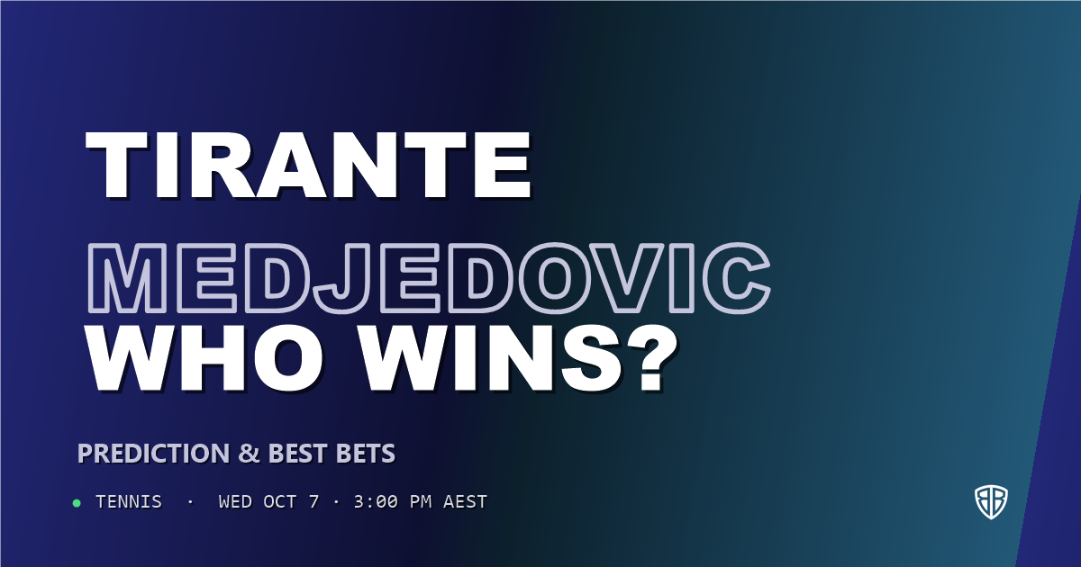 Thiago Agustin Tirante vs Hamad Medjedovic Prediction & Picks, October 7, 2026