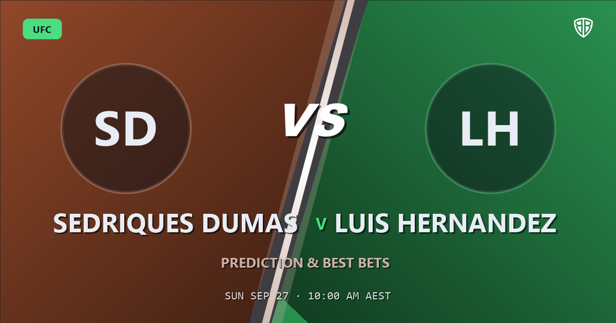 Sedriques Dumas vs Luis Hernandez Prediction & Picks: High-Value Opportunity