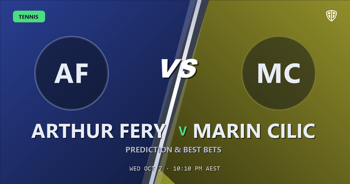 Arthur Fery vs Marin Cilic Prediction & Picks, October 7, 2026