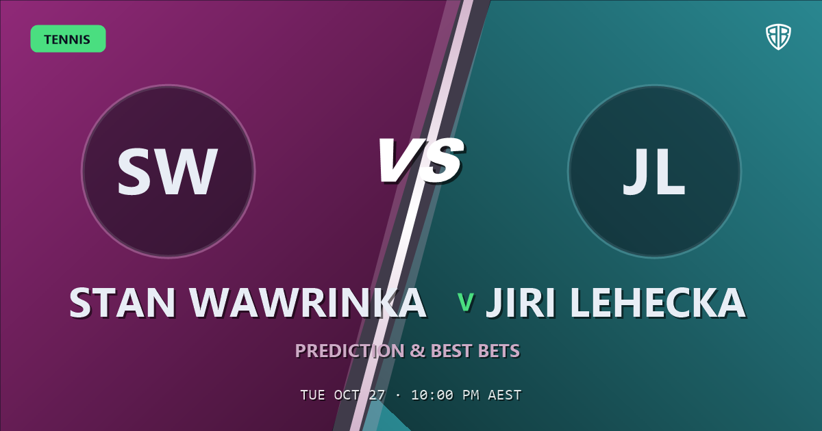 Stan Wawrinka vs Jiri Lehecka Prediction & Picks, October 27, 2026
