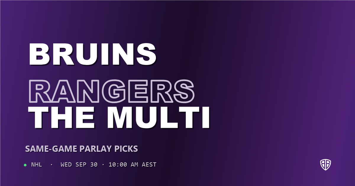 Boston Bruins vs New York Rangers Prediction & Same Game Parlay picks (Top SGP): Analytics Breakdown