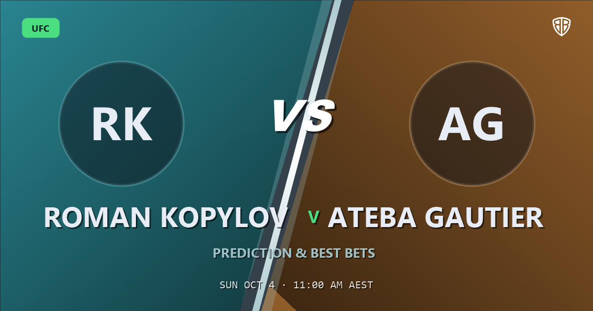 Roman Kopylov vs Ateba Gautier Prediction & Picks: Odds Analysis & Top Props