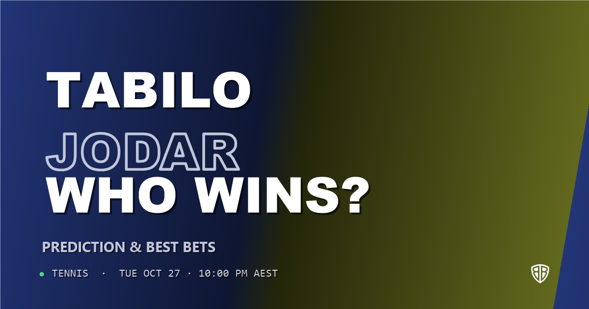 Alejandro Tabilo vs Rafael Jodar Prediction & Picks, October 27, 2026