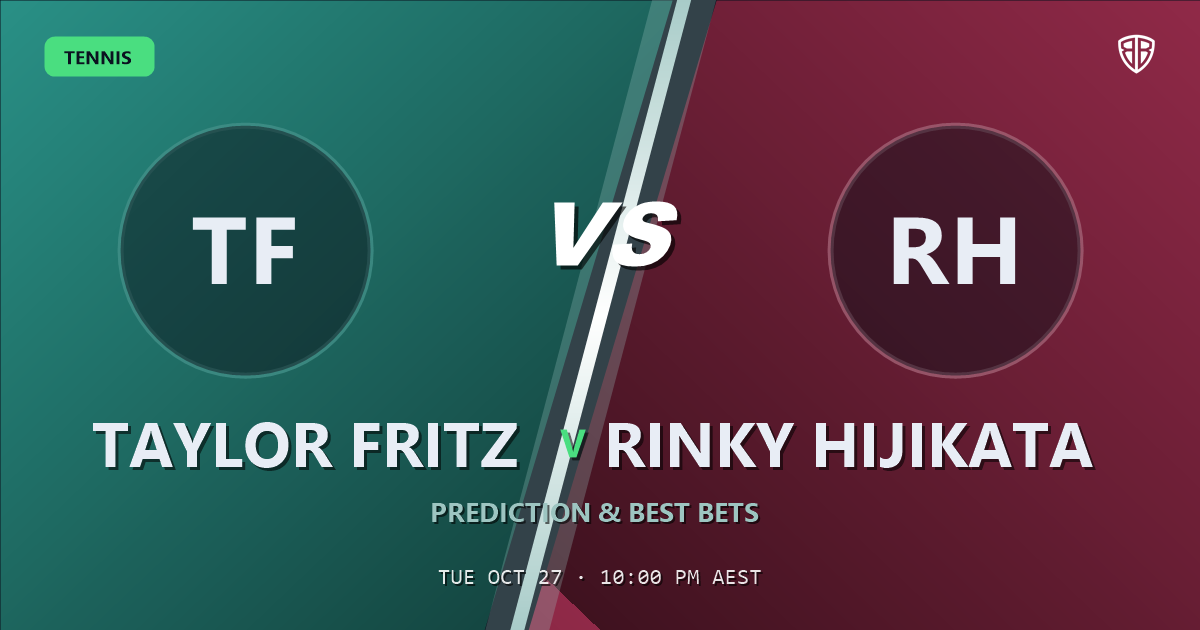 Taylor Fritz vs Rinky Hijikata Prediction & Picks, October 27, 2026